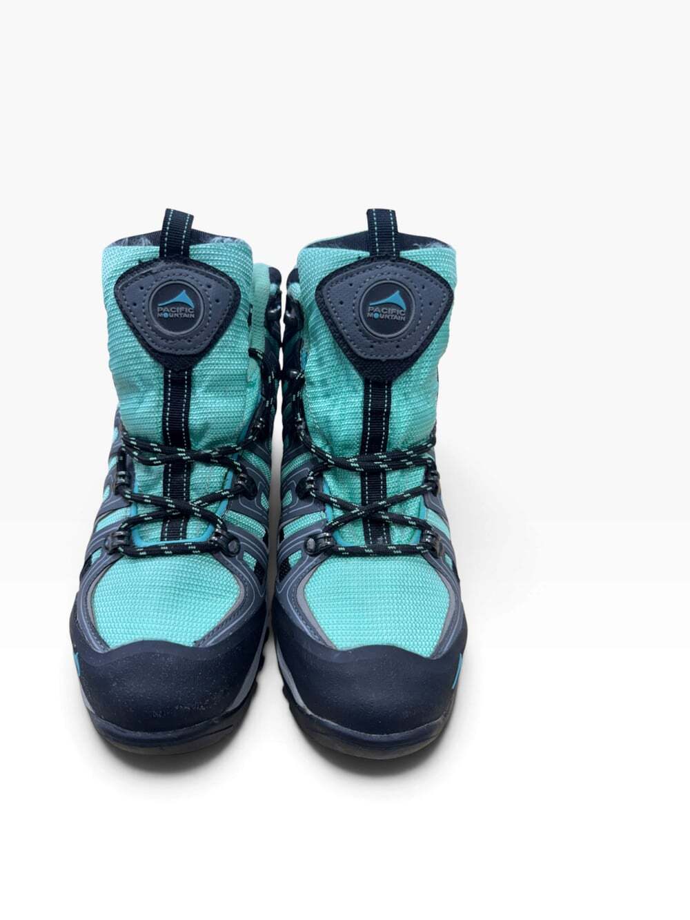 Pacific Mountain Incline Women’s Hiking Boots Size 9 Gray Teal Trail Shoes